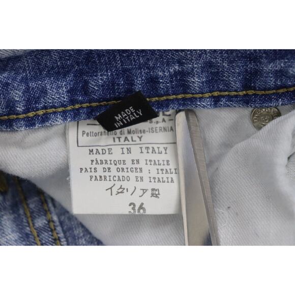 Dolce and Gabbana Jeans Men Distressed Blue Flags Size 36 W34 L 28.5 Soccer? - Picture 15 of 16